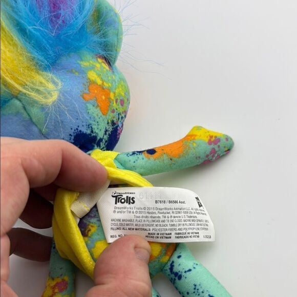 DreamWorks Trolls Harper Doll Plush Stuffed Paint Splatter Toy 12" - Picture 2 of 2